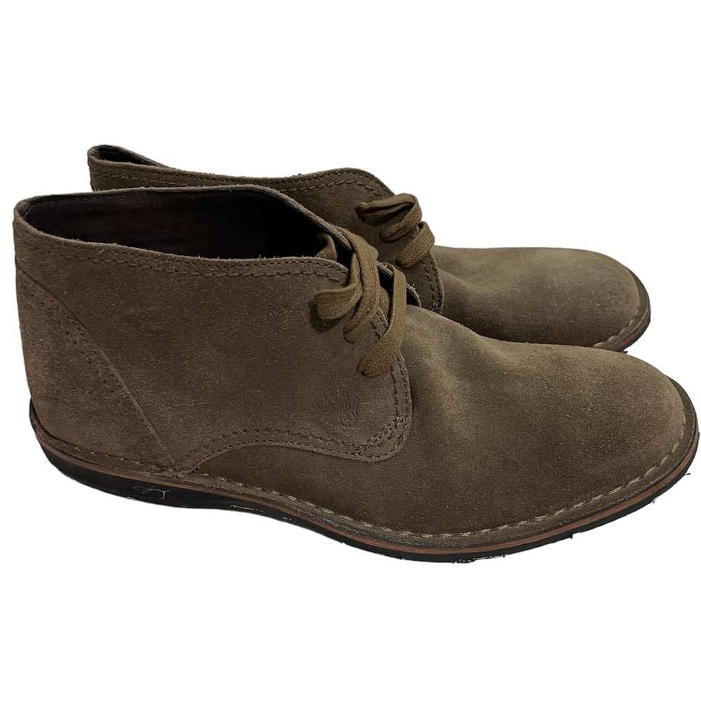 John Varvatos Hipster Lace Up Chukka Mid Desert Ankle Boots Tan Size 9.5 M